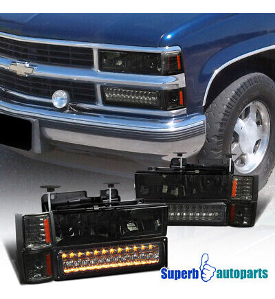 Fits 94-98 Chevy C/k Tahoe Suburban Head Lights+corner+l Zzj