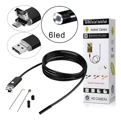 Endoscopio Mini Camara 5.5mm Usb Cable 2m Android O Pc