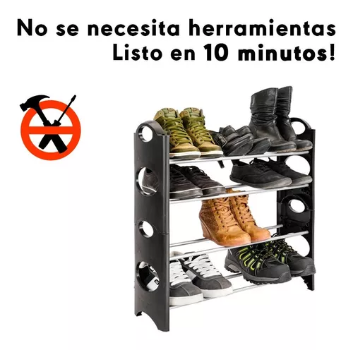 Zapatera Organizador Zapatos Rack 10 Niveles Para 30 Pares