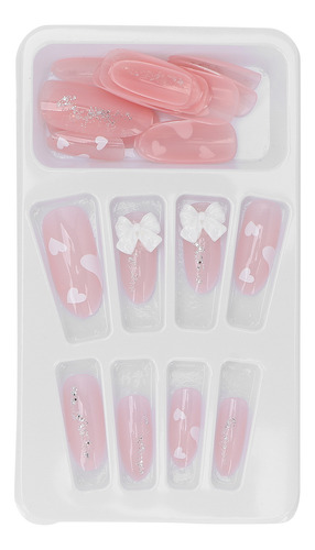 24 Pcs Kit De Uñas Falsas Extraíbles De Las Uñas Falsas