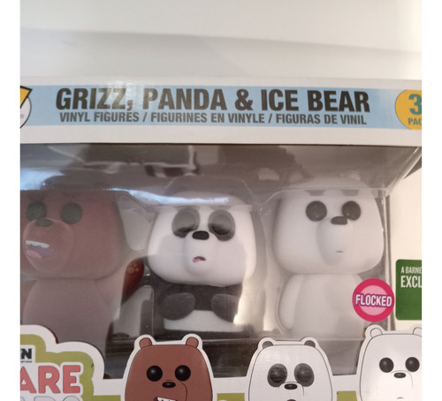 We Bare Bears Flocked Figura De Acción Funko Pop Escandaloso