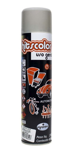Tinta Spray Uso Geral E Automotivo 400ml Cinza Placa