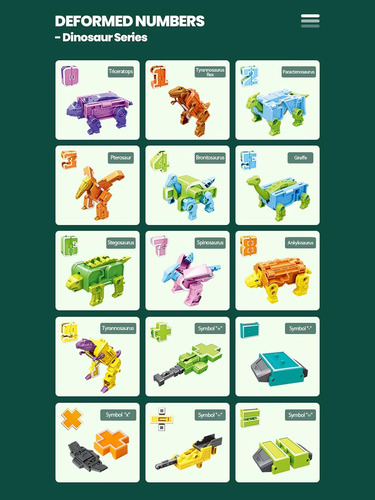 Fire Bull 20 Robots De Números De Dinosaurio Que Transforman