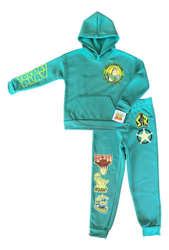 Conjunto Toy Story, Pantalon Y Sudaera Con Capucha Para Niño