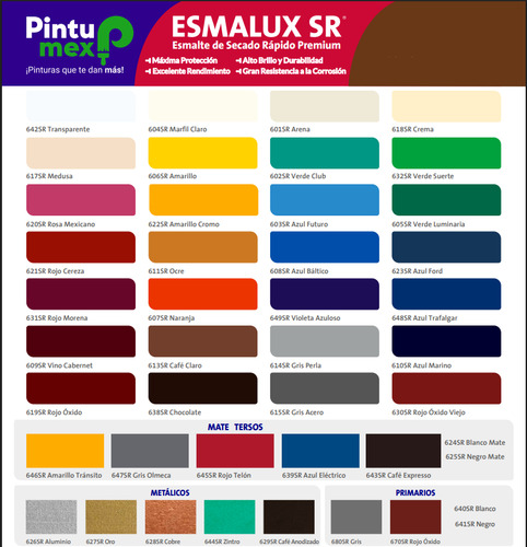 Pintumex Esmalux, Esmalte Base Aceite, 4 Litros Negro