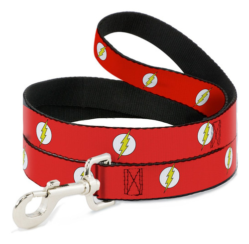 Correa Para Perro Flash Logo Rojo Blanco Amarillo 6 Pies Lar