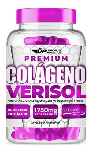Colágeno Verisol 1750mg Com 60 Cápsulas Up Sports Nutrition Sabor Sem sabor