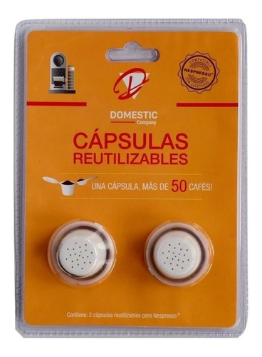 Capsulas Reutilizables Recargable Para Nespresso X2 Domestic