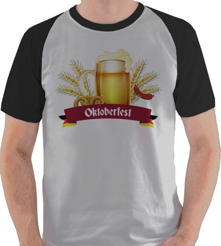 Camiseta Oktoberfest Cerveja Alemão Camisa Blusa Raglan