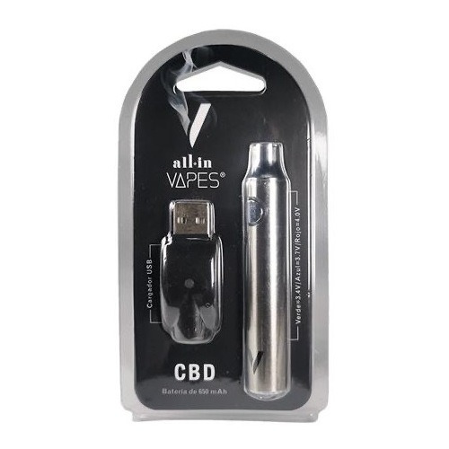 Bateria Vaper Recargable All In Cbd 650 A Voltaje Ajustable