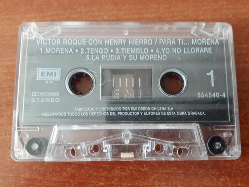 Cassette Musical Original Victor Roque (sin Caratula)