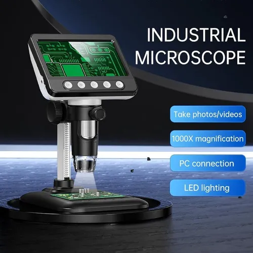 Microscopio Digital Usb 4.3 1080p Con 8 Led Y Aumento 50x-1