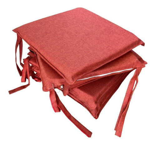 Imagen 6 de 7 de Almohadon Para Silla Lino Antimancha 40x40 5 Cm Cubresilla 1