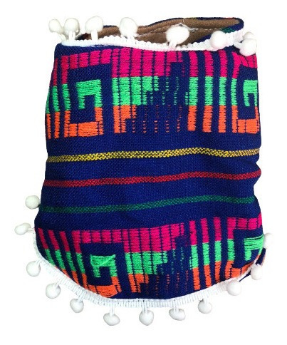 Jorongo Perro Artesanal Sarape Con Polar Talla 2 23-27cms