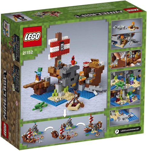 Lego Minecraft 21152 La Aventura Del Barco Pirata 241 Pzs