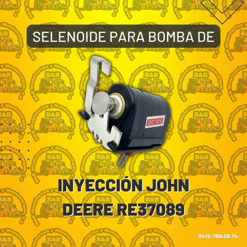 Selenoide Para Bomba De Inyección John Deere Re37089