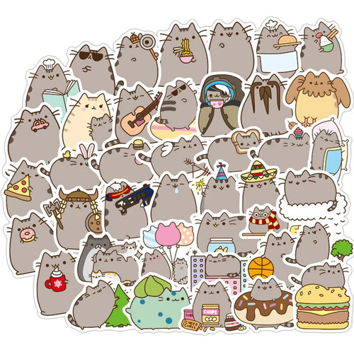 Pegatinas Decorativas De Gato Grueso Kawaii For Diario Peg