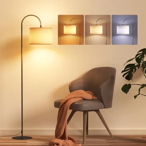 Lampara Moderna De Pie Con Luz Suave Y Control De Iluminacio