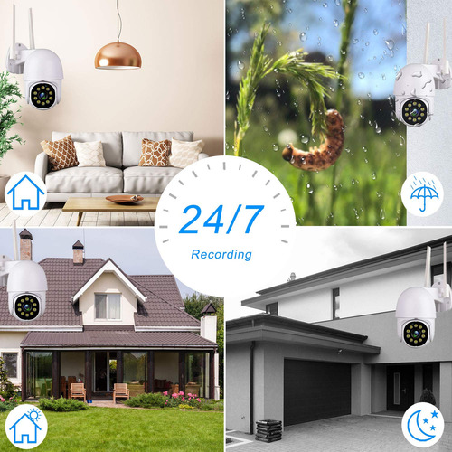 Cámara De Seguridad Tuya Smart Life 1080p Hd Wifi 360 Blanco