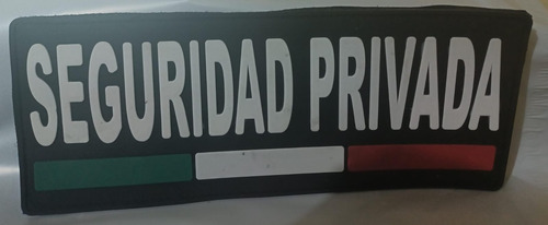 Insignia De Pvc Para Chaleco Seguridad Privada 23x9 Cm