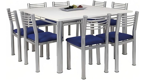 Juego De Comedor Silcar De 1.20 X 1.20 Incluye 8 Sillas