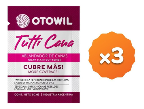 Otowil Tutti Cana Ablandador De Canas 10g Pack X3 Unidades