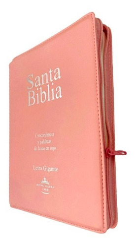 Biblia Reina Valera 1960 Letra Gigante Cierre Pjr Conc. Rosa
