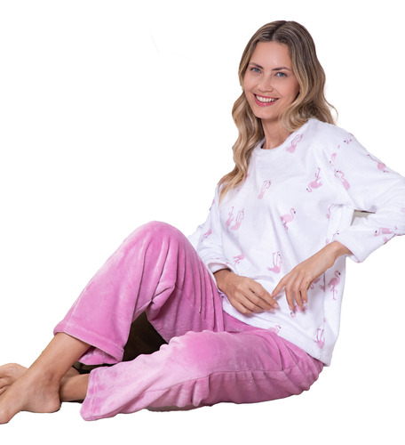 Pijama Invierno Abrigado Coral Flecce Bianca Secreta 