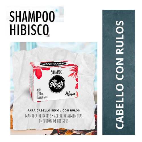 Imagen 1 de 10 de Shampoo Sólido 100% Natural The Mash Store - Hibisco X 110 G