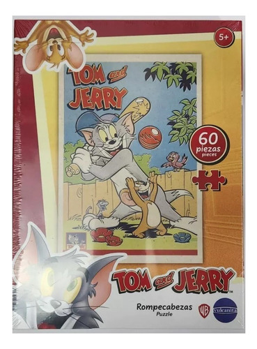 Rompecabezas 60 Piezas Tom Y Jerry Bateando 1740 Niño C