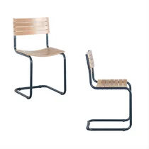 Comprar Silla Sommer Breuer Multilaminada Estructura De Caño X2 Unid Estructura de la silla Negro Asiento Marrón claro