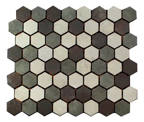 horizonte Enemistarse Tacto Revestimiento Malla Hexagonal Cerámica Ciment Mix 3.5x3.5 | MercadoLibre