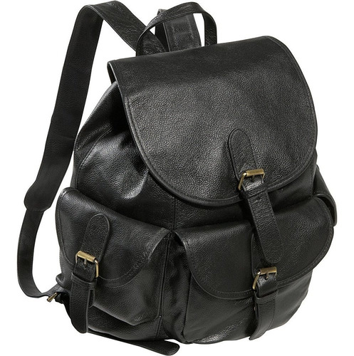 Amerileather Urban Buckle- Mochila Solapa Negro