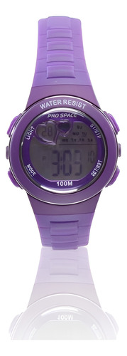 Reloj Okusai Pro Space Dama Psd0101-dir-6h Sumergible Violeta Plateado Blanco