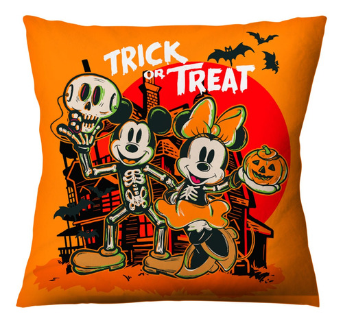 Cojín Reversible Mickey Trick Or Treat Color Naranja