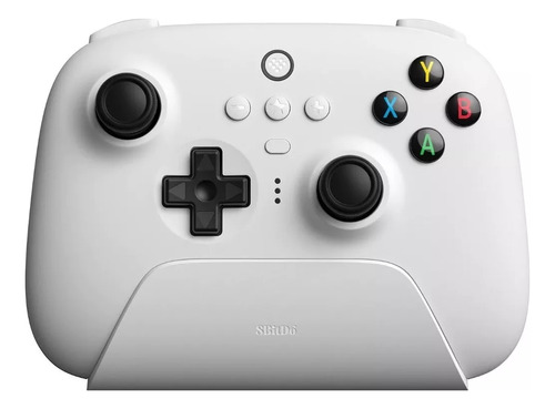 Controle Sem Fio 8bitdo Ultimate 2.4g Com Base De Carregamento Efeito Hall e Bluetooth Cor Branco