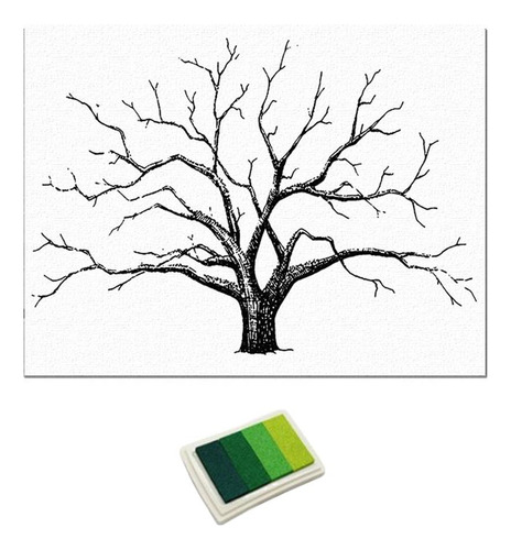 Libro De Registro De Invitados Con Inkpad Tree