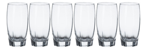 Set De 6 Vasos De Cristal Hb De 370ml Color Transparente
