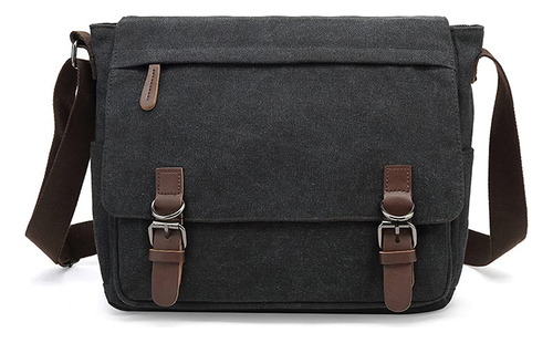 Sechunk Canvas Leather Messenger Bag Bandolera Bolso Cruzado