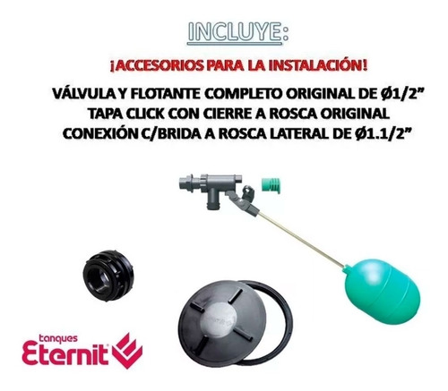 Tanque Agua Eternit Tricapa 1000 Litros Completo + Envio