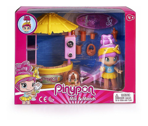 Playset Pinypon Juego De Plaza Incluye Figuras Y Chiringuito