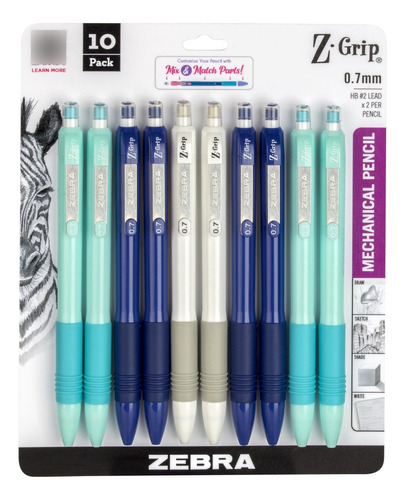 Lápiz Mecánico Grafito Hb 2 Punta 0.71 Mm 10 Unidades