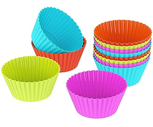 10 Piezas Para Hornear Cupcake Tazas De Silicona Moldes Para