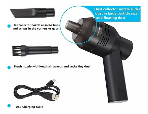 De Mini Aspiradora De Mano Para Coche, Recargable Por Usb