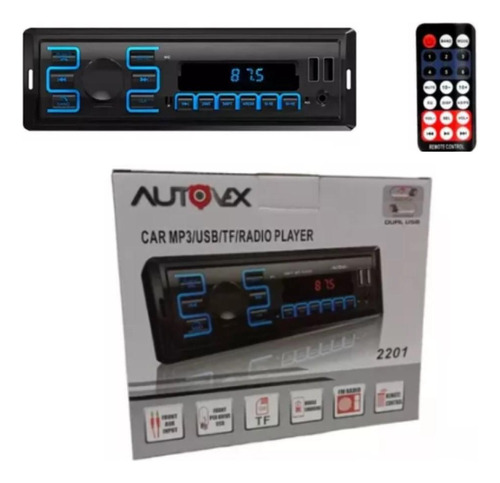 Som Radio Automotivo Mp3 Player 2201 Buetooth Aux Dual Usb