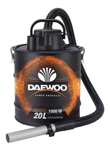 Aspiradora Cenizas Daewoo 1000w 20lts Filtro Hepa Metalica Color Negro