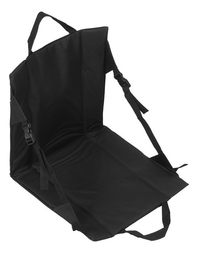 Silla De Playa Con Cojín Plegable Negro, Portátil, Ligera