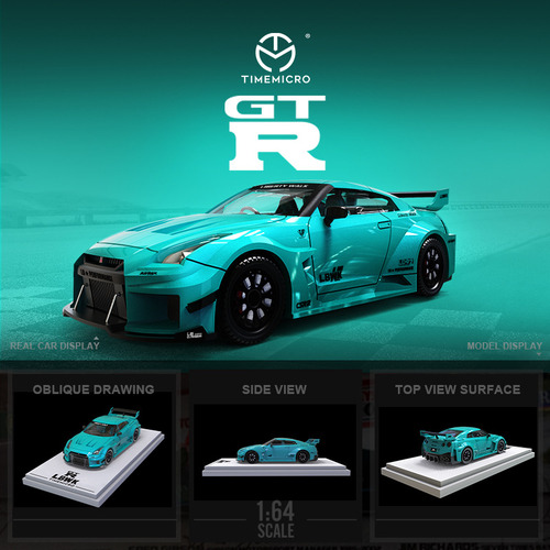 Modelo De Coche De Aleación Nissan Gtr3.0 A Escala 1:64 Con