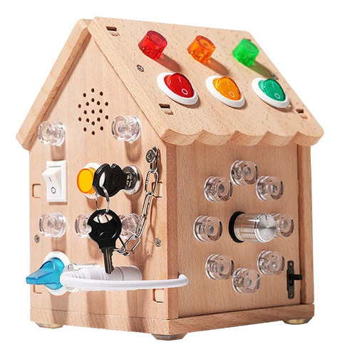 S Brinquedo Montessori De Placa Ocupada De Casa De Madeira,
