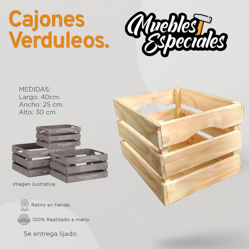 Imagen 2 de 8 de Cajon Verdulero X 3 Unidades Combo Oferta